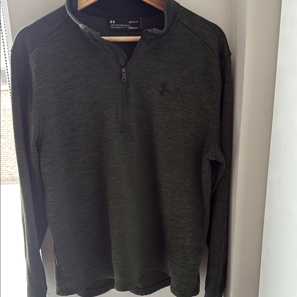Under Armour Olive Quarter-Zip Top Coldgear